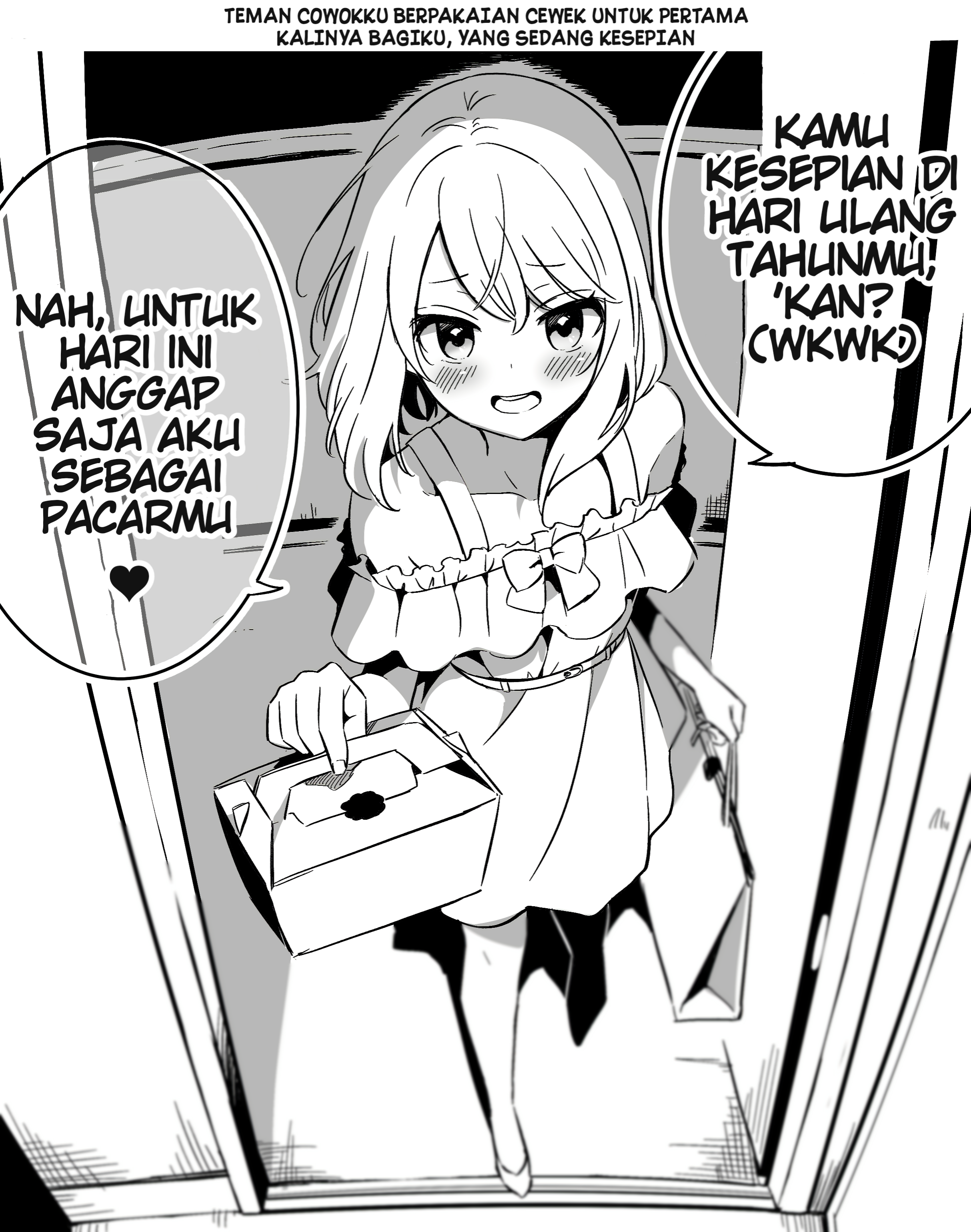 My Male Friend Dressed Up as a Woman for the First Time for Me, Who Was Lonely Chapter 0 - halaman 1