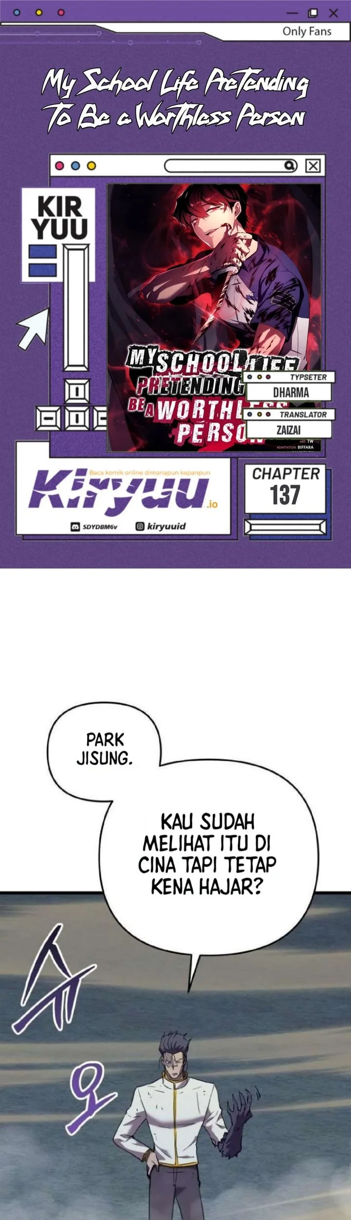 My School Life Pretending to Be a Worthless Person Chapter 137 - halaman 1