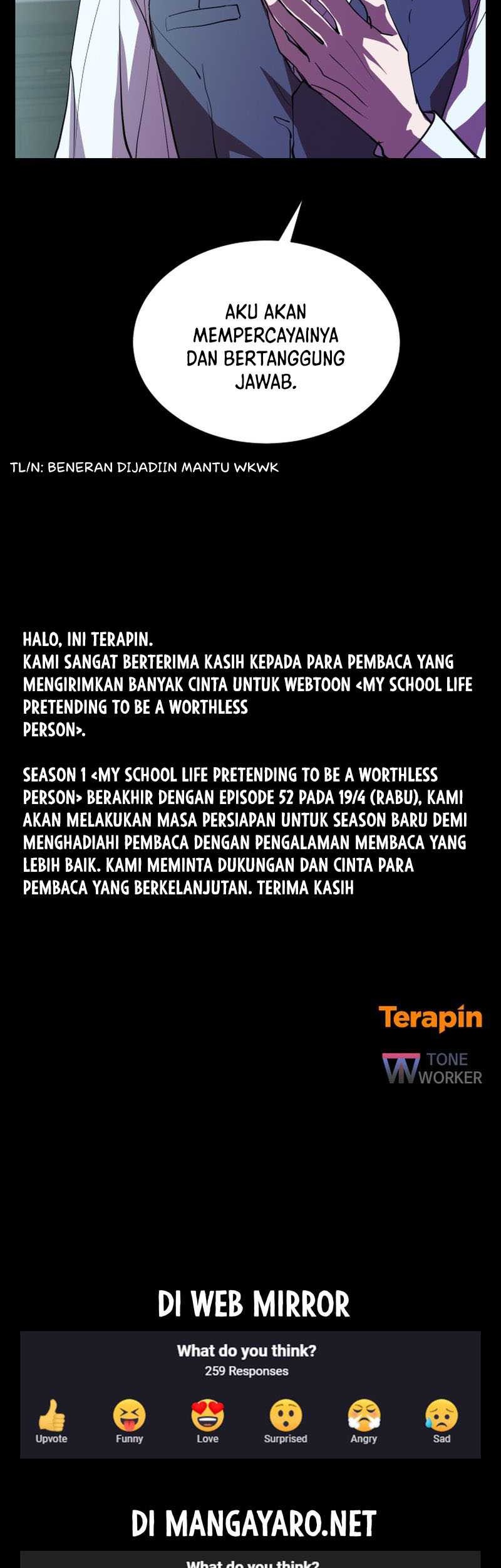 My School Life Pretending to Be a Worthless Person Chapter 52 - halaman 48