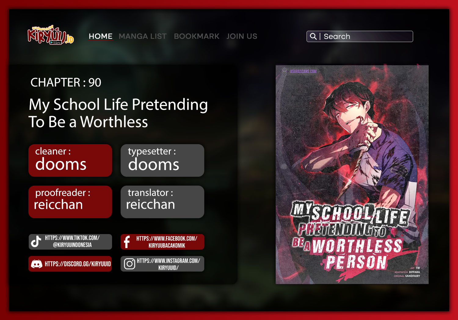 My School Life Pretending to Be a Worthless Person Chapter 90 - halaman 1
