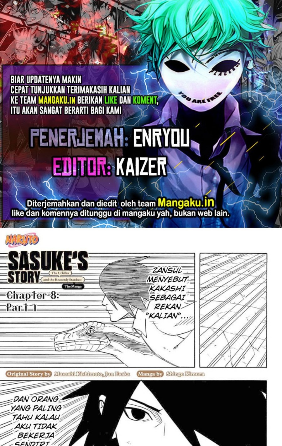 Naruto Sasuke’s Story The Uchiha And The Heavenly Stardust Chapter 8.1 - halaman 1