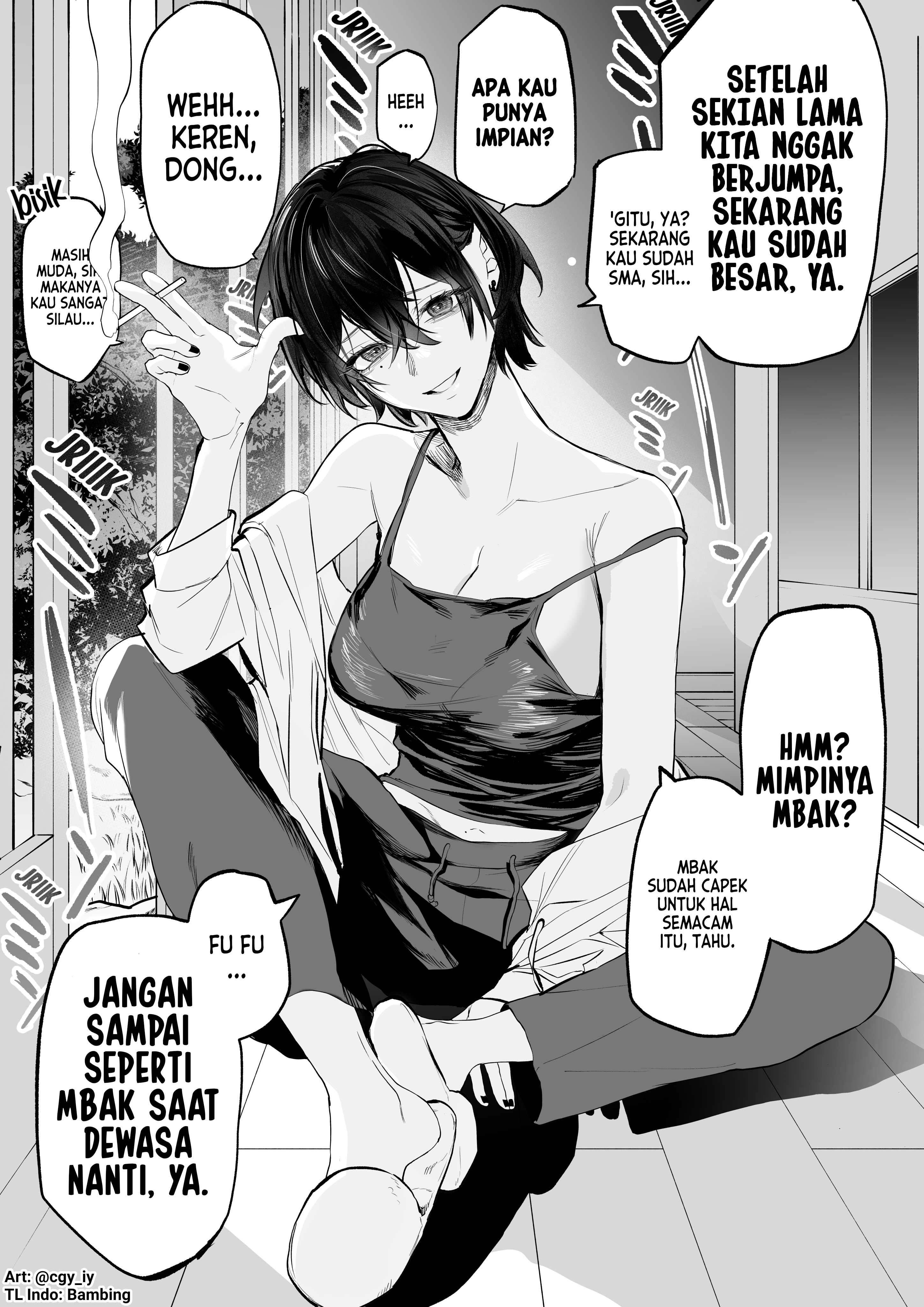 Natsuyasumi ni Shinseki no Onee-san to Hisashiburi no Saikai Chapter 1 - halaman 1