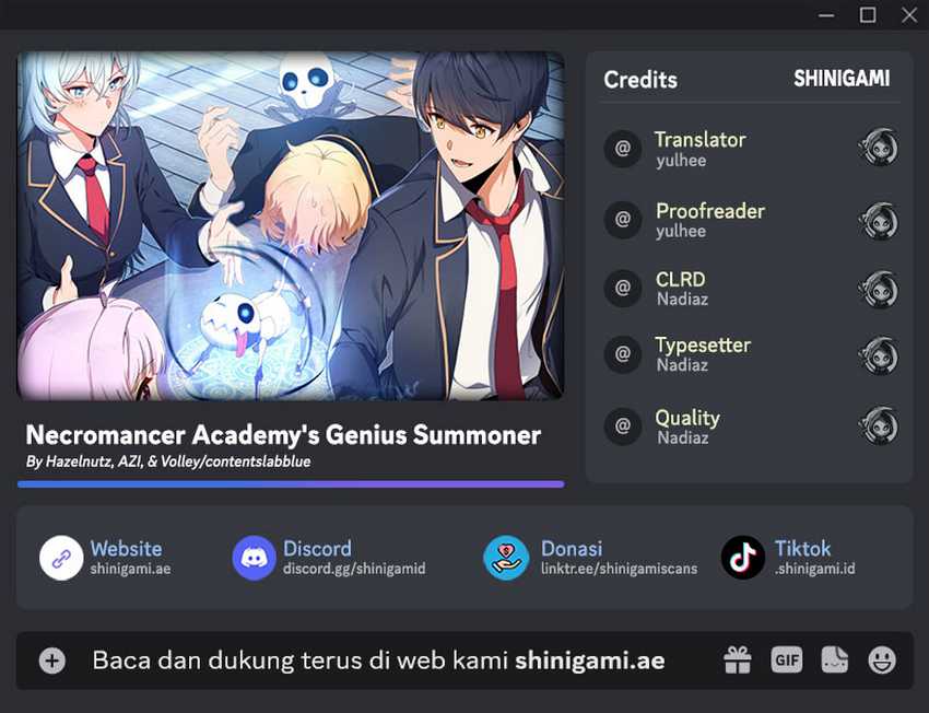Necromancer Academy’s Genius Summoner Chapter 152 - halaman 1