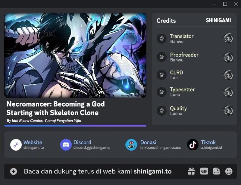 Necromancer: Becoming A God Starting With Skeleton Clone Chapter 5 - halaman 1