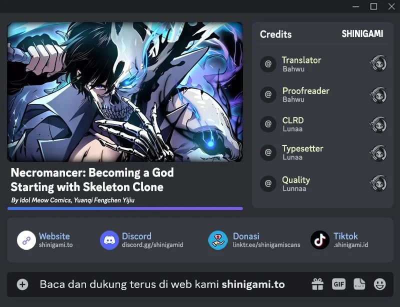 Necromancer: Becoming A God Starting With Skeleton Clone Chapter 6 - halaman 1