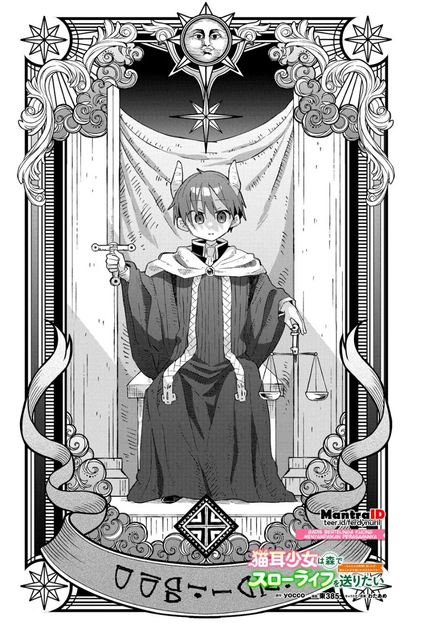 Nekomimi Shoujo wa Mori de Slow Life wo Okuritai: Mofumofu wa Shomou shimashita ga, Seijo toka Oujisama toka wa Chuumongai desu Chapter 14.1 - halaman 1