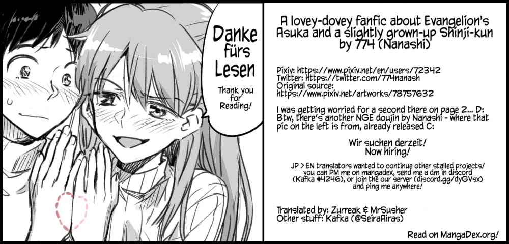 Neon Genesis Evangelion - A lovey-dovey fanfic about Evangelion's Asuka and a slightly grown-up Shinji-kun (Doujinshi) Chapter 0 - halaman 7
