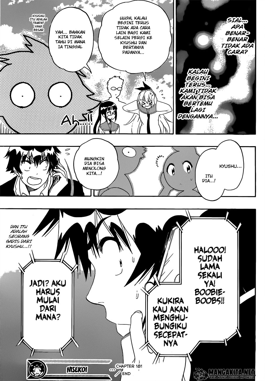 Nisekoi Chapter 181 - halaman 17