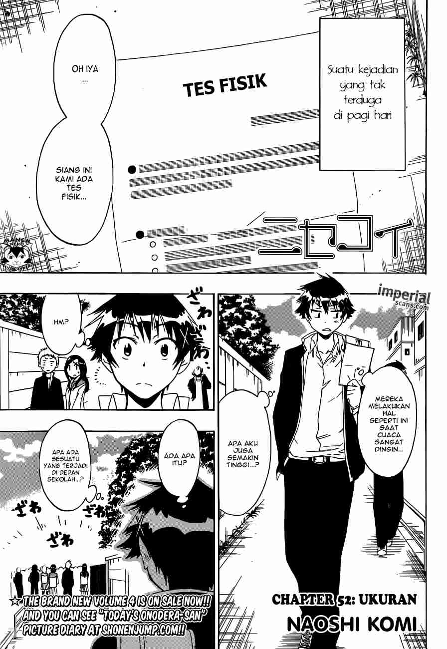 Nisekoi Chapter 52 - halaman 3