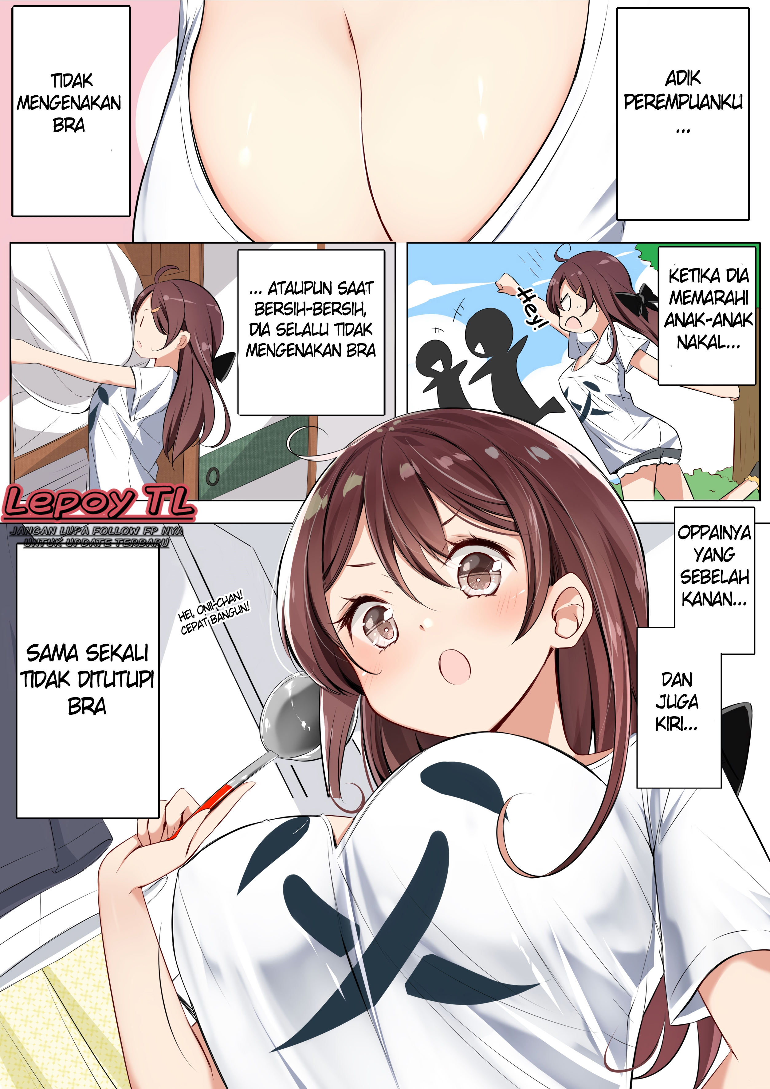 No Bra no Imouto ga F-Cup wo Kyouchou shitekuru Chapter 0 - halaman 1