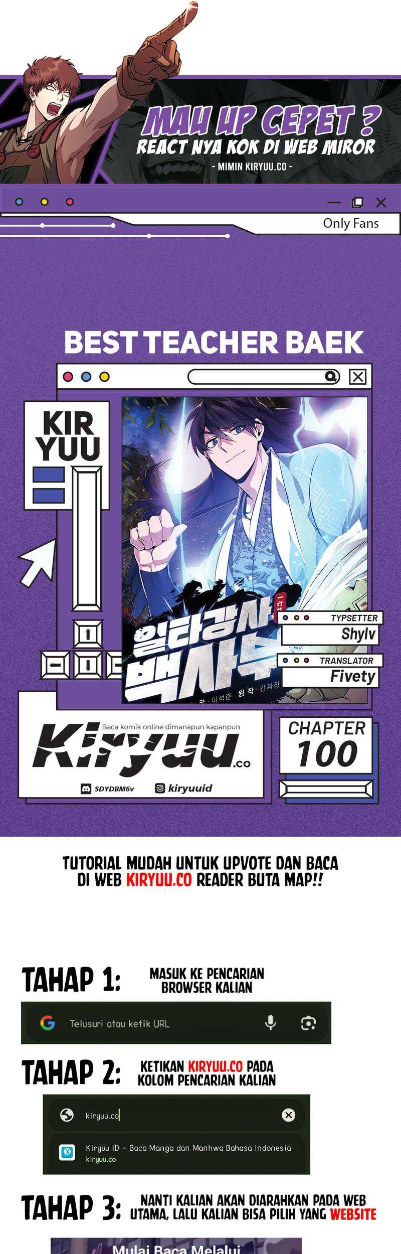 Number One Star Instructor Master Baek Chapter 100 - halaman 1