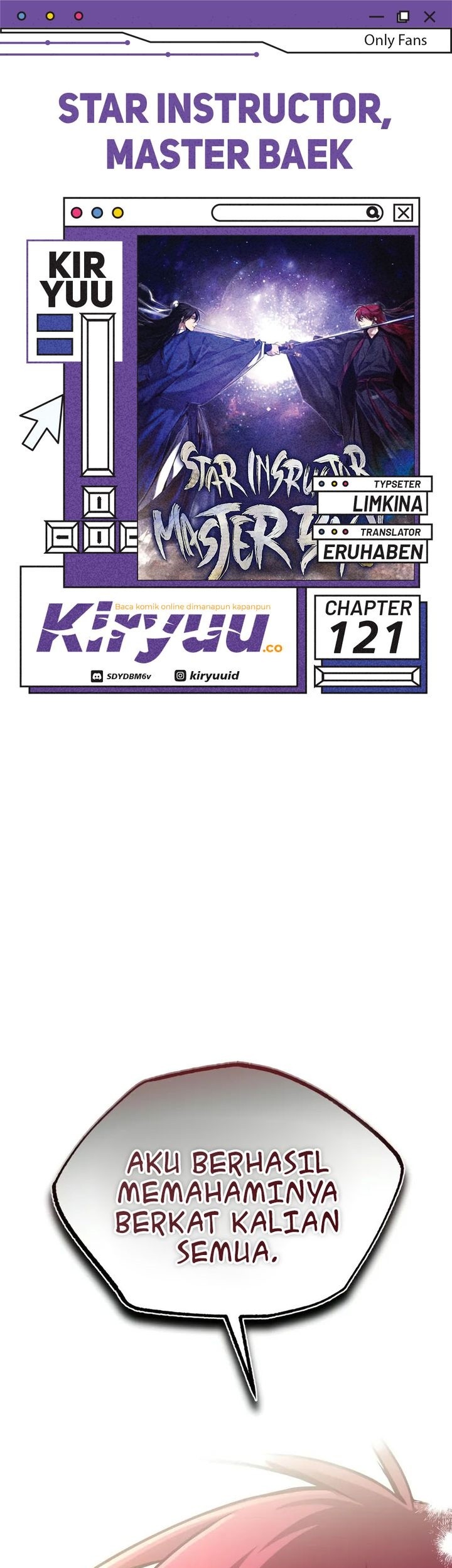 Number One Star Instructor Master Baek Chapter 121 - halaman 1