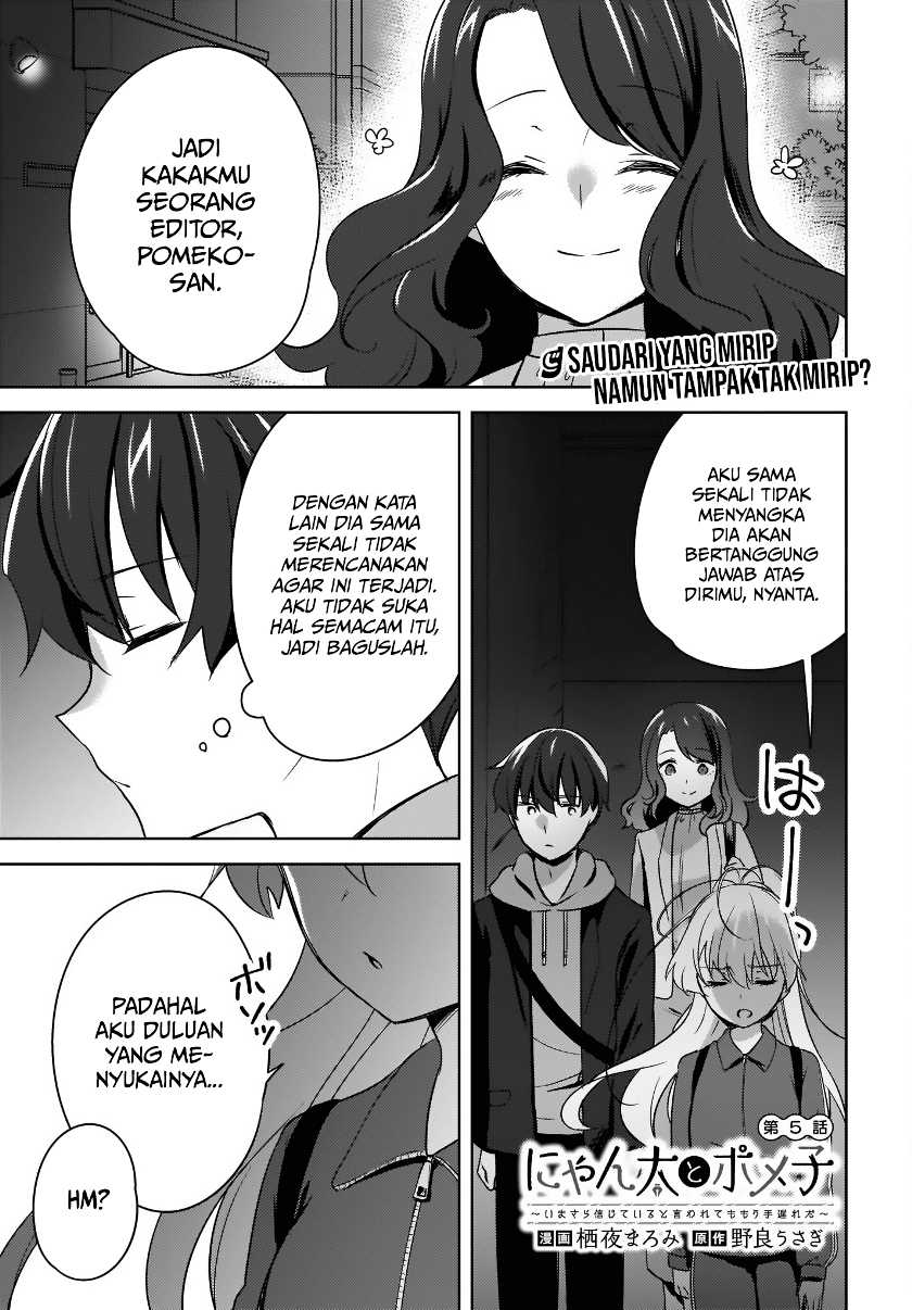 Nyanta to Pomeko: Imasara Shinjiteiru to Iwaretemo Mou Teokure da Chapter 5 - halaman 1