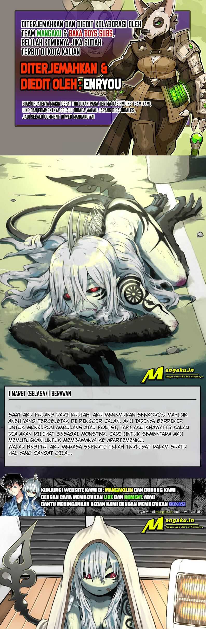Observation Diary On A Creature I Picked Up Chapter 1 - halaman 1