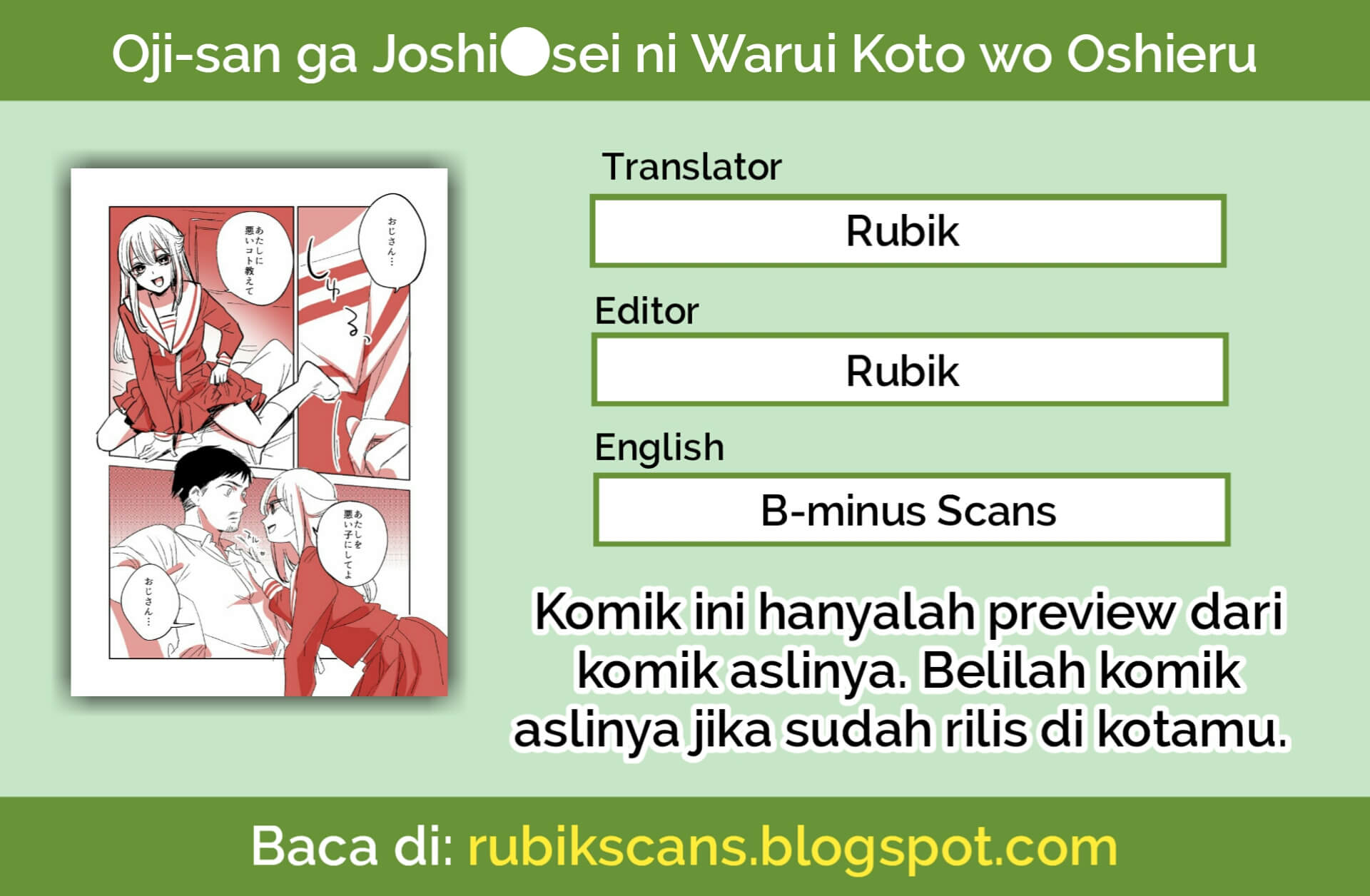 Oji-san ga Joshi●sei ni Warui Koto wo Oshieru Chapter 1 - halaman 1