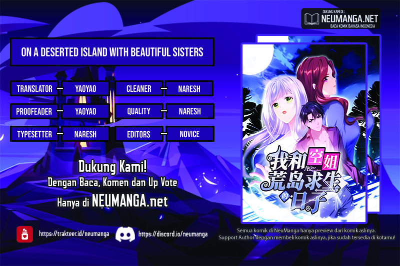 On a Deserted Island with Beautiful Sisters Chapter 1 - halaman 1