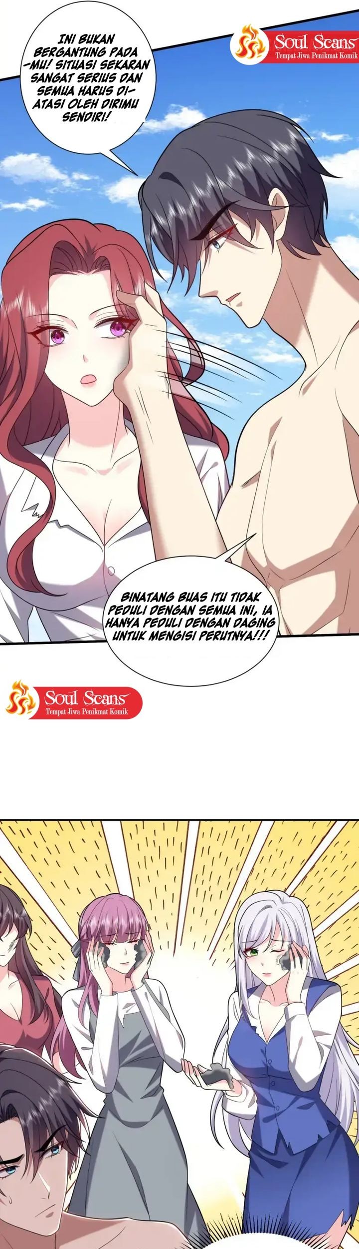 On a Deserted Island with Beautiful Sisters Chapter 14 - halaman 33