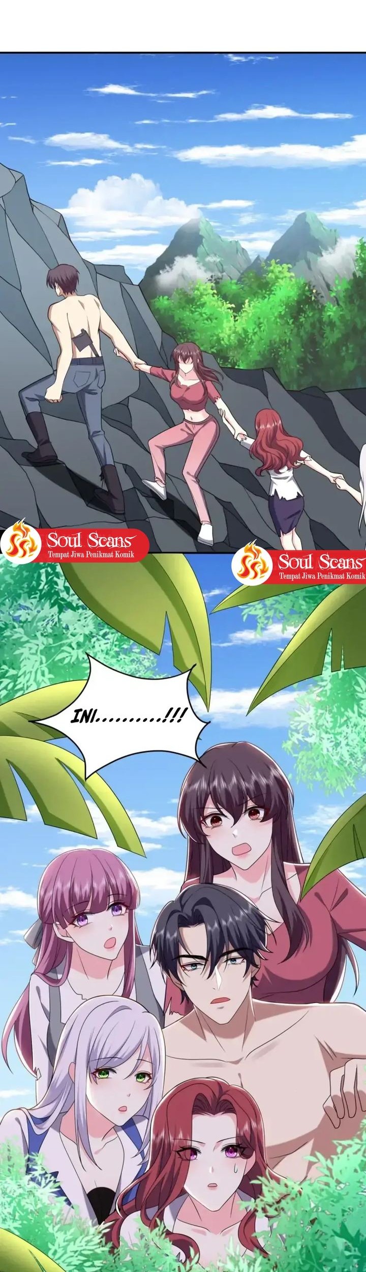 On a Deserted Island with Beautiful Sisters Chapter 14 - halaman 38