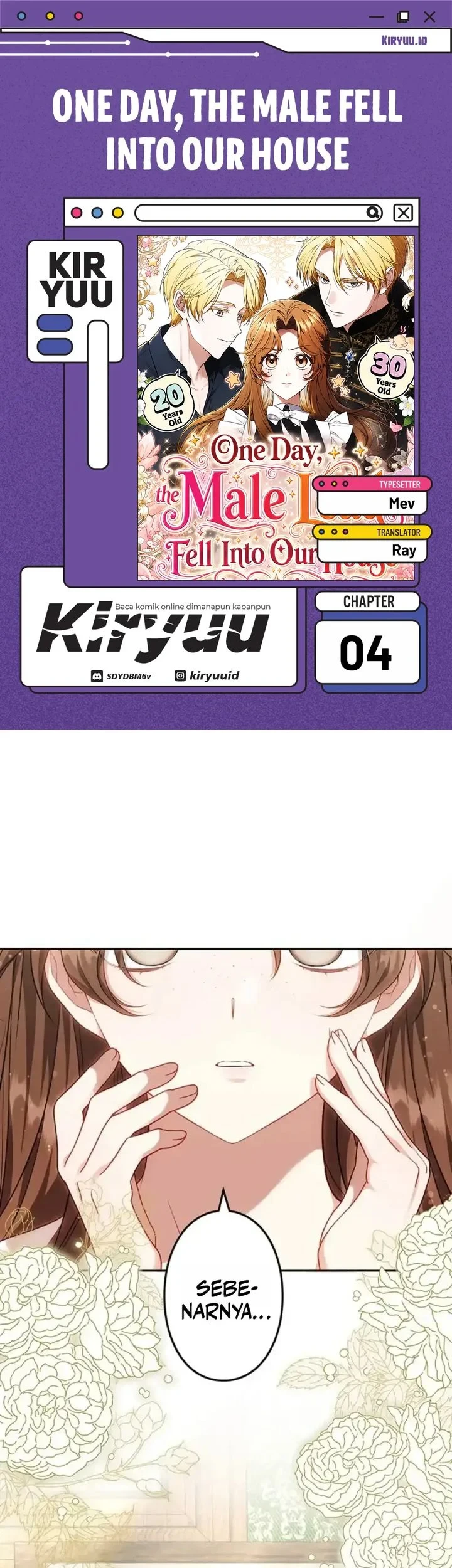 One Day, the Male Lead Fell Into Our House Chapter 4 - halaman 1