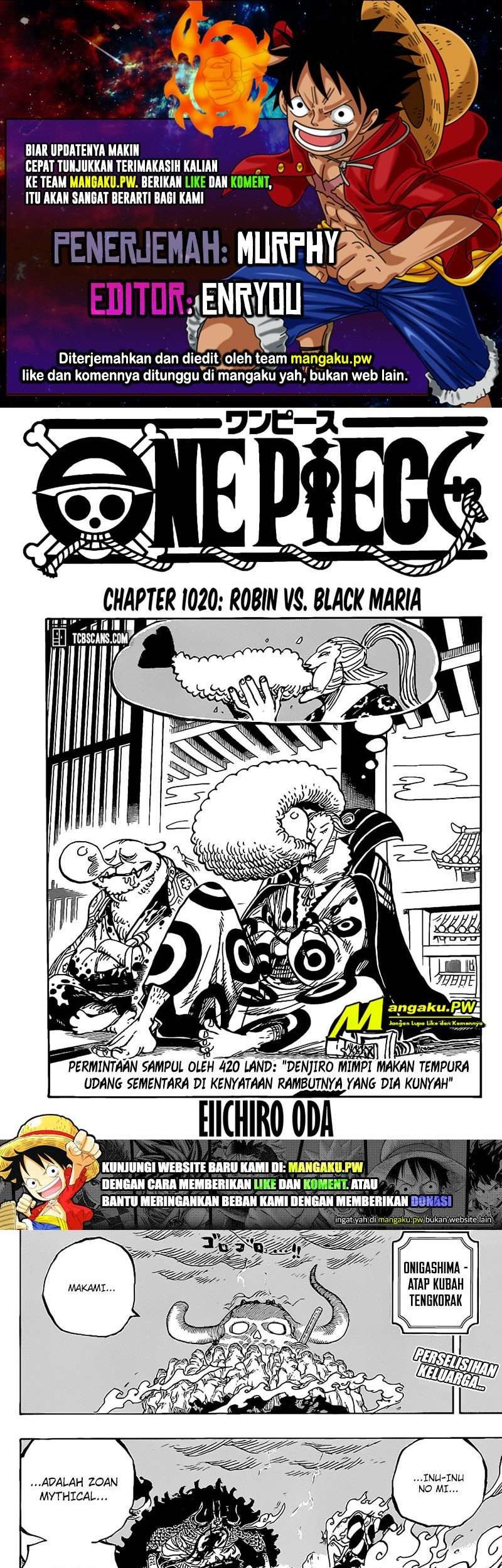 One Piece Chapter 1020 - halaman 1