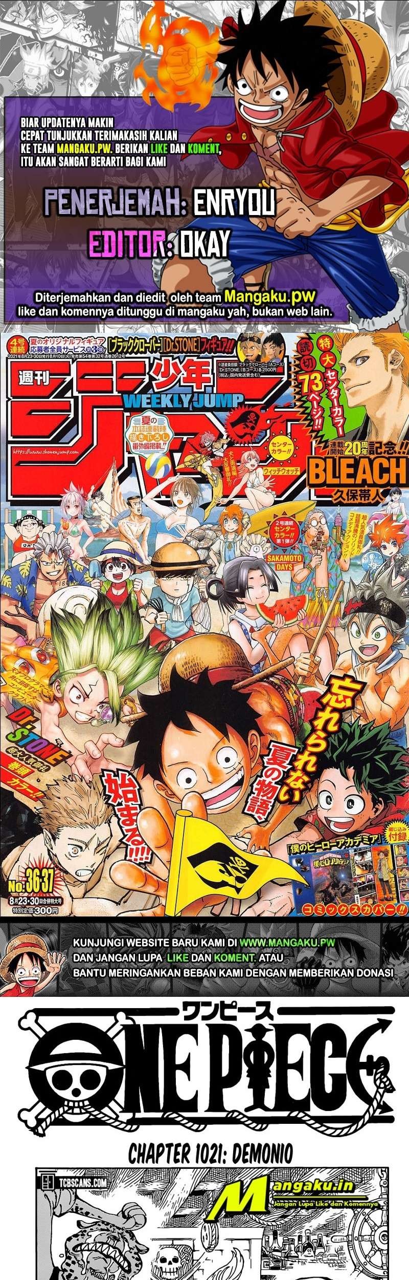 One Piece Chapter 1021 - halaman 1
