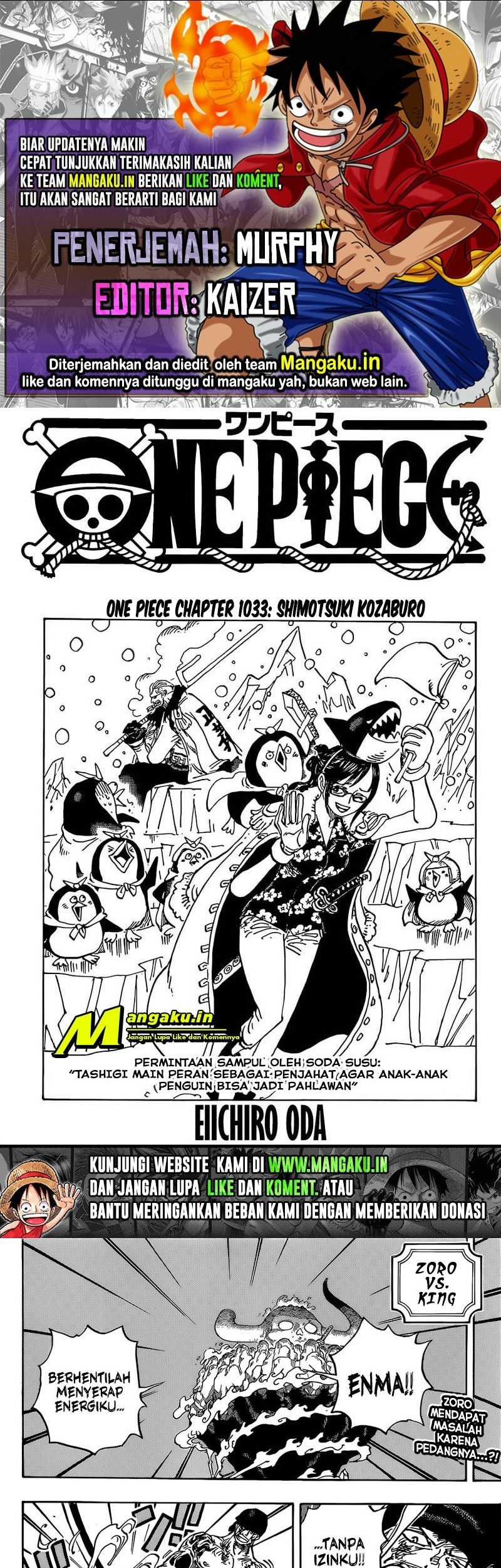 One Piece Chapter 1033 - halaman 1