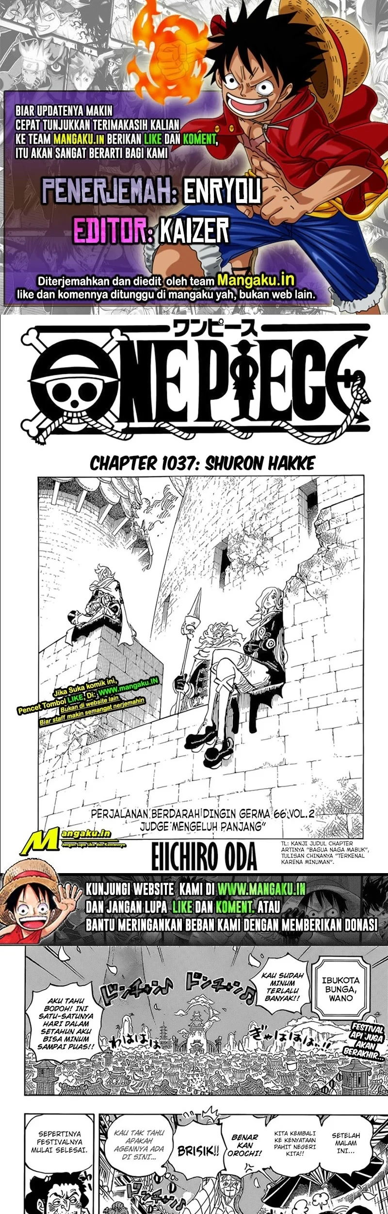 One Piece Chapter 1037 - halaman 1