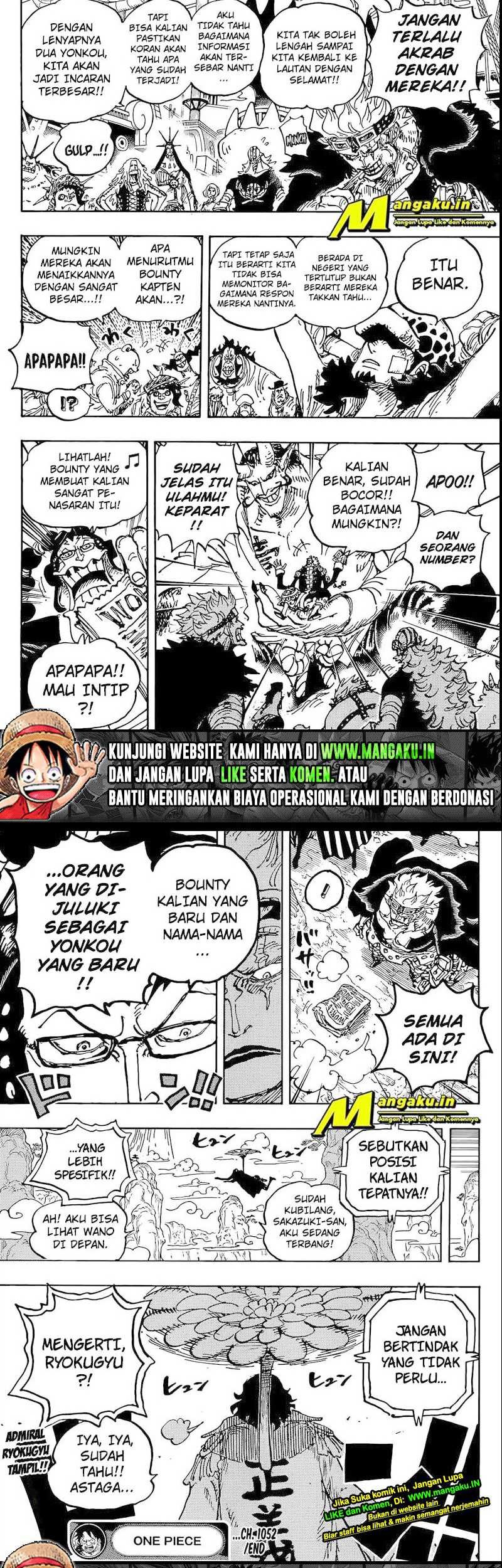 One Piece Chapter 1052 - halaman 9