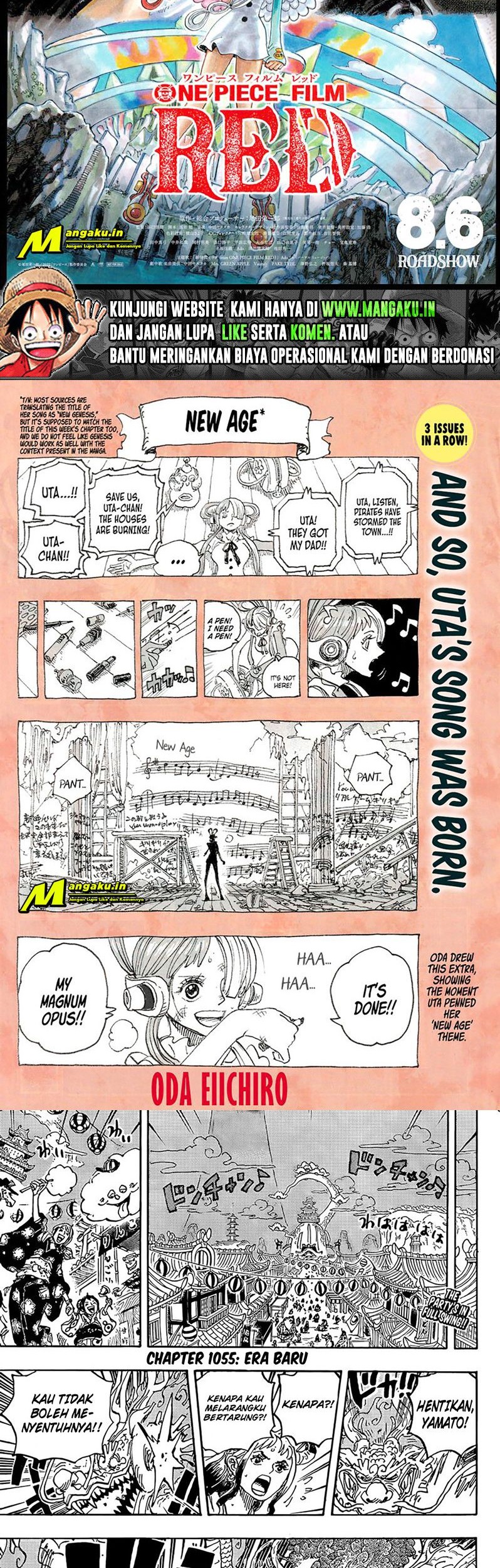 One Piece Chapter 1055 - halaman 2