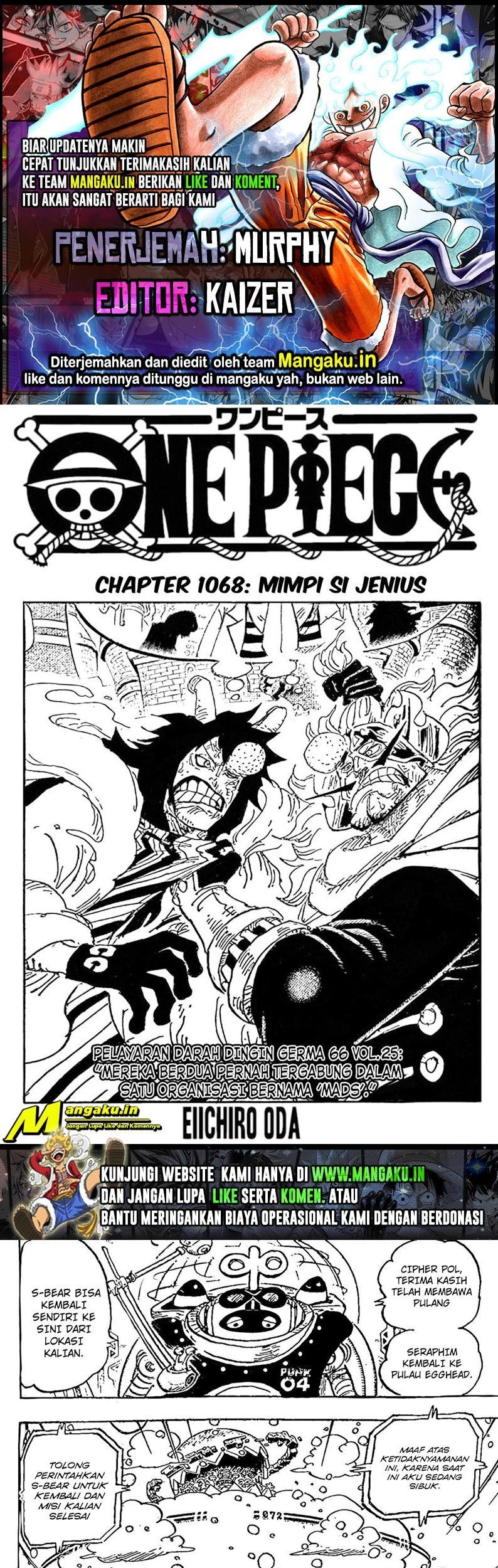 One Piece Chapter 1068 - halaman 1