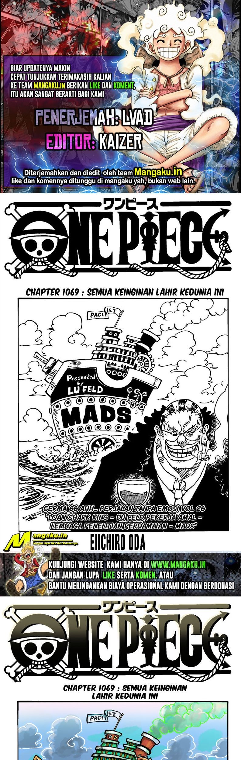 One Piece Chapter 1069 - halaman 1