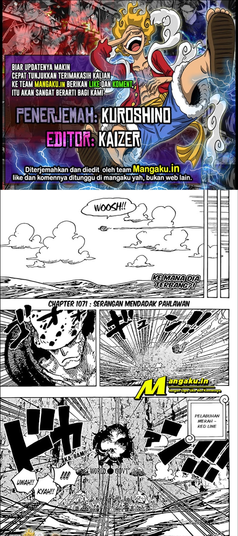 One Piece Chapter 1071 - halaman 1