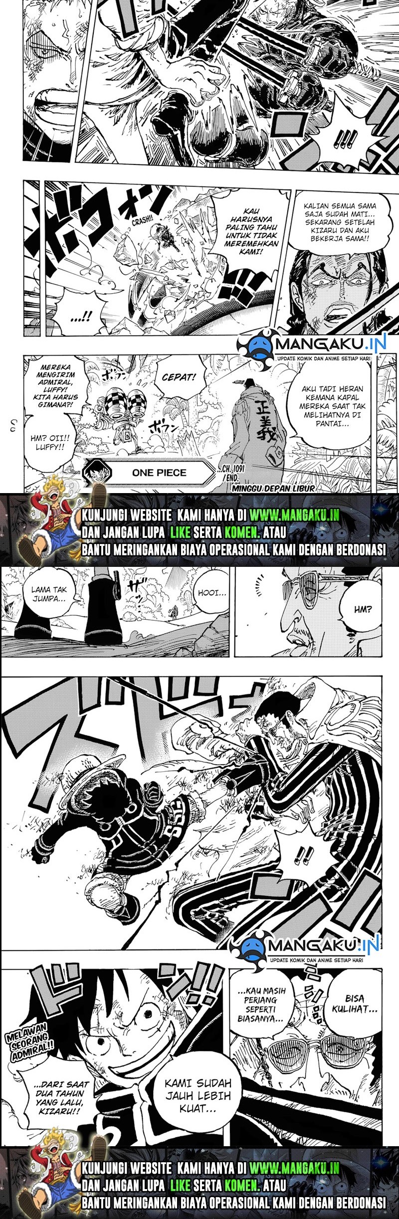 One Piece Chapter 1091 - halaman 11