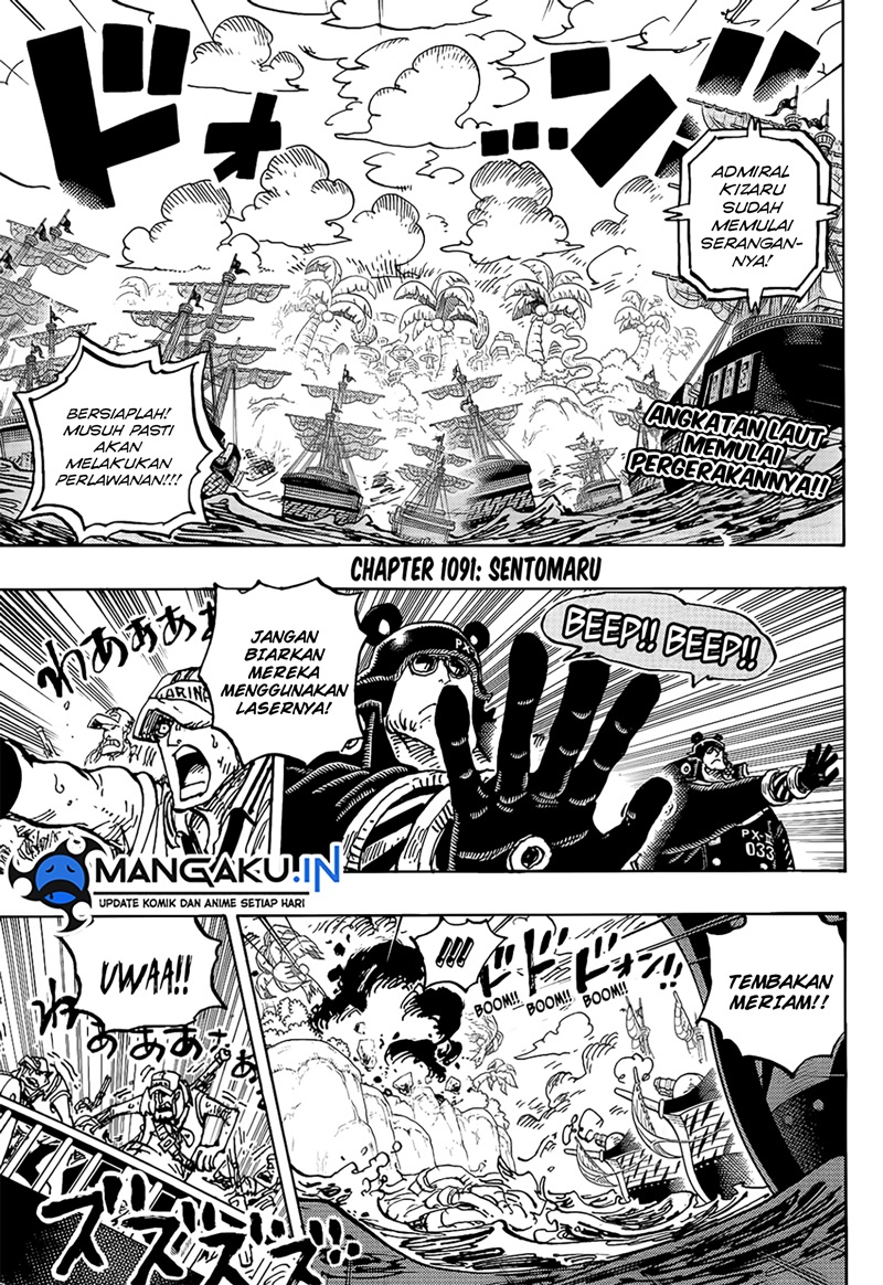 One Piece Chapter 1091 - halaman 3