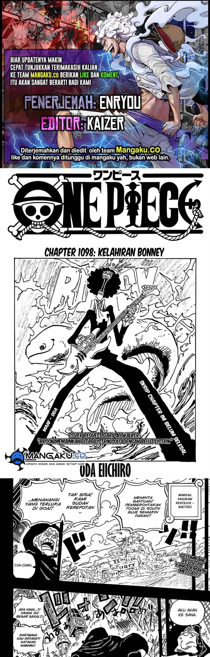 One Piece Chapter 1098 - halaman 1