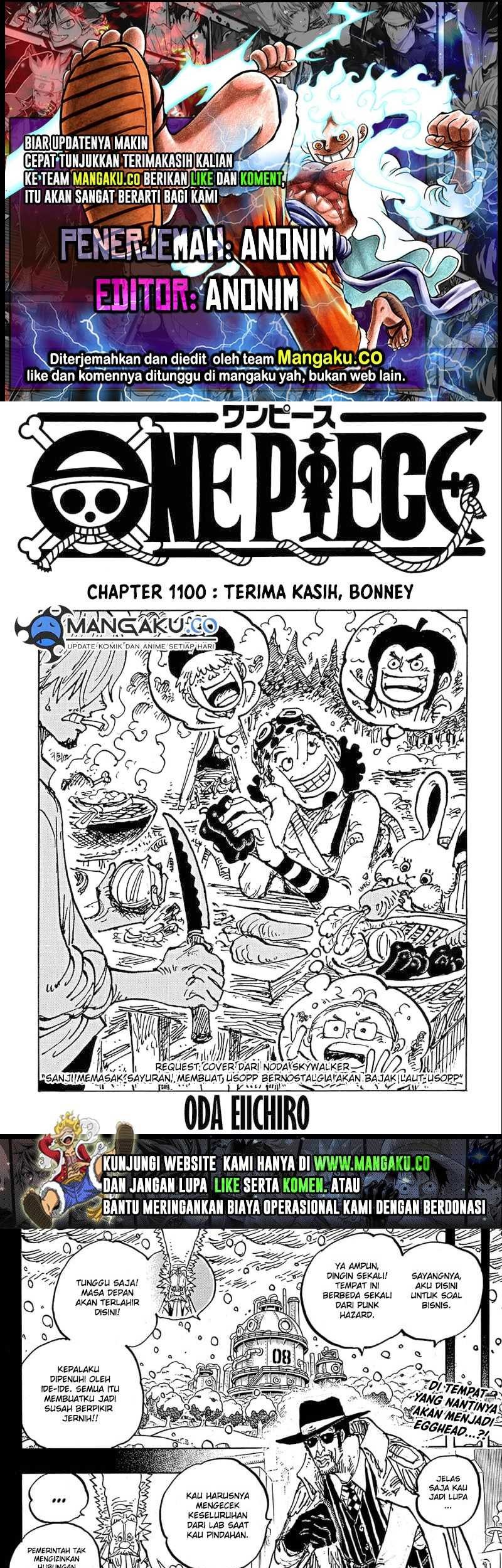 One Piece Chapter 1100 - halaman 1