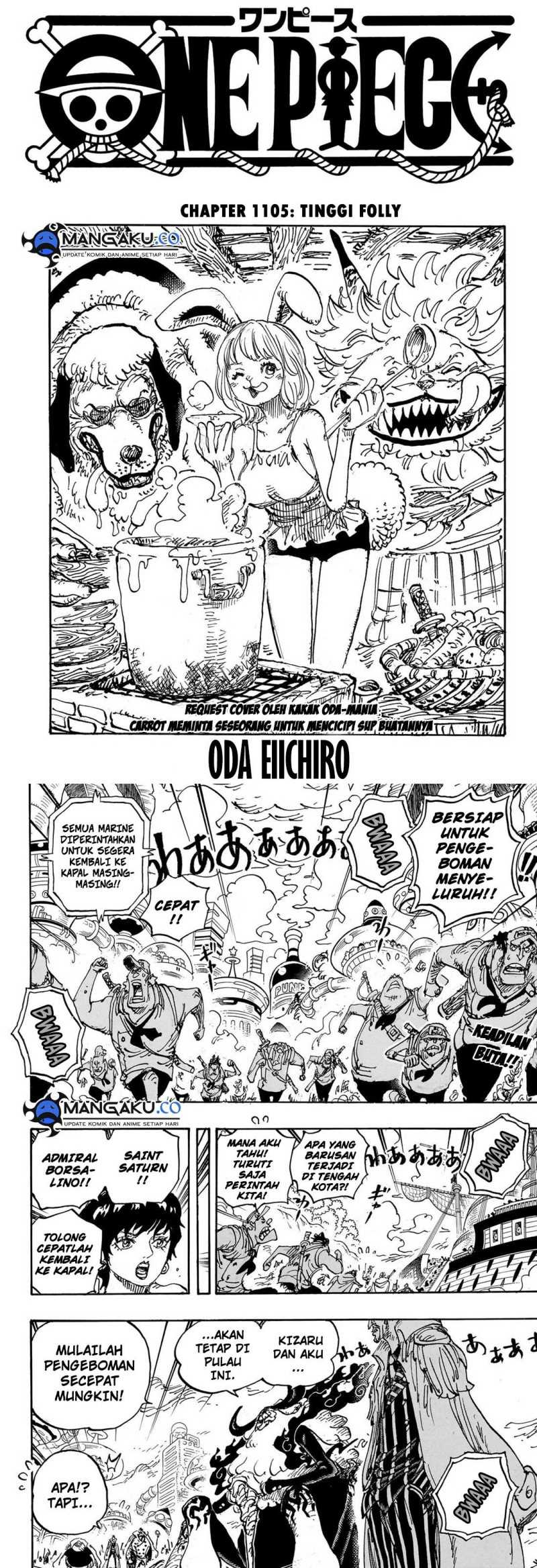 One Piece Chapter 1105 - halaman 2