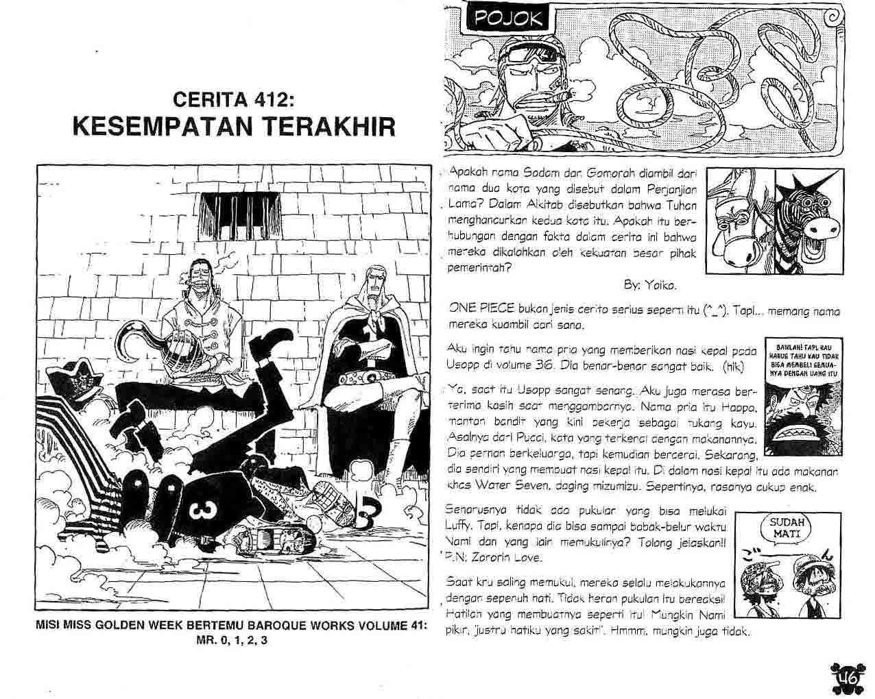 One Piece Chapter 412 - halaman 1