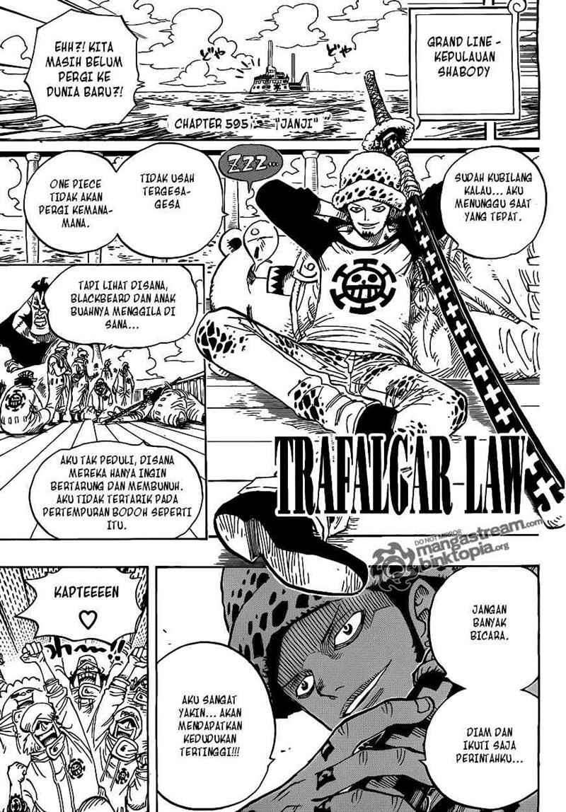 One Piece Chapter 595 - halaman 2