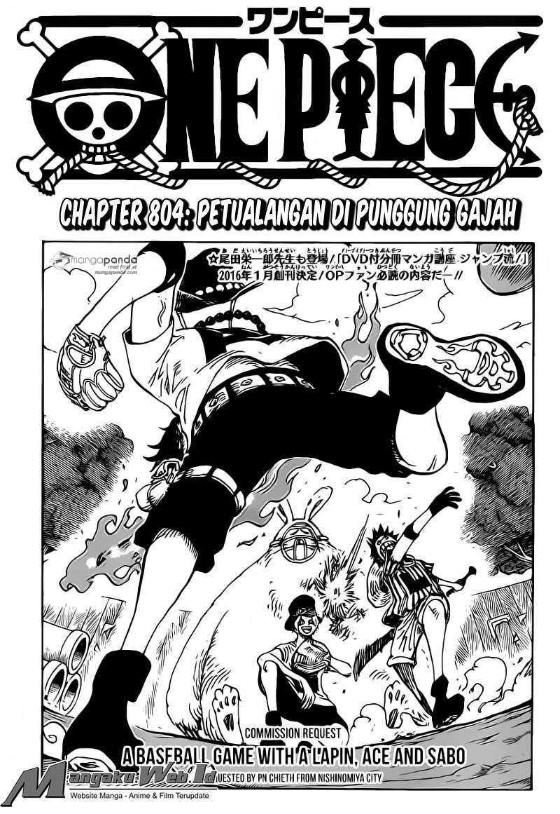 One Piece Chapter 804 - halaman 2
