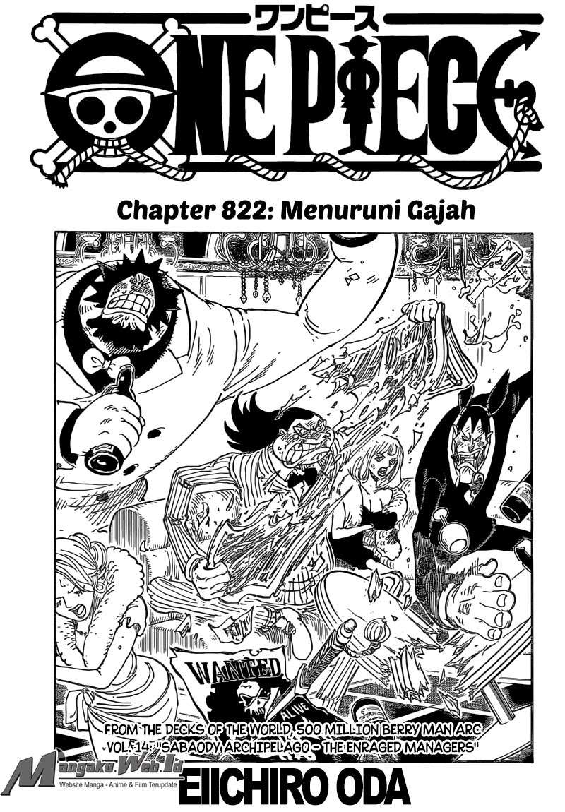 One Piece Chapter 822 - halaman 2
