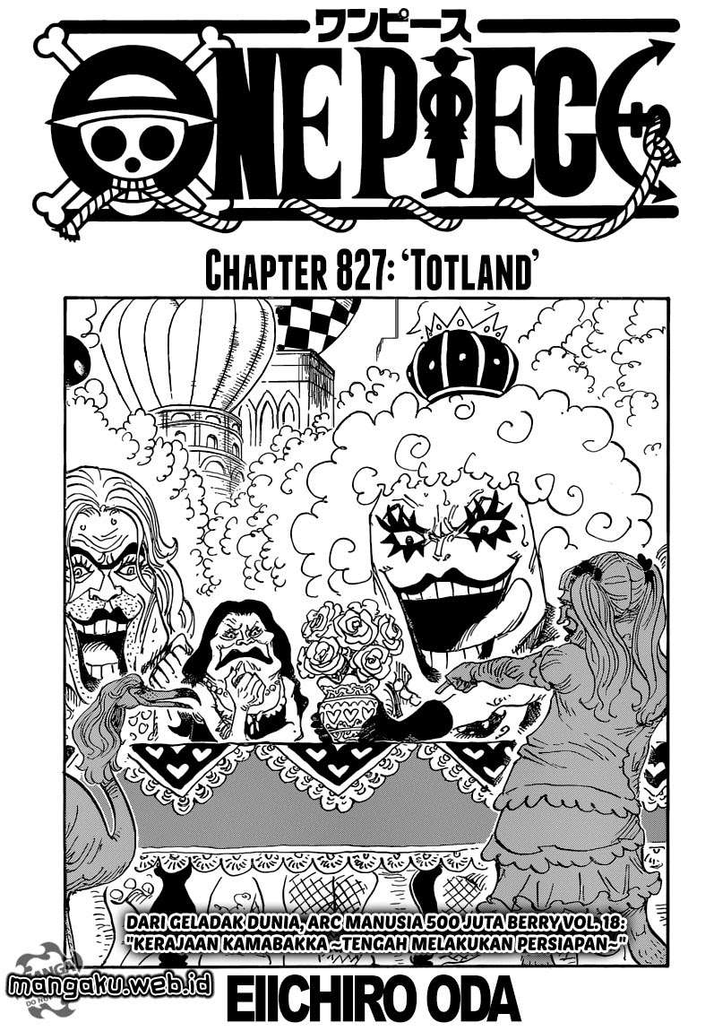 One Piece Chapter 827 - halaman 2