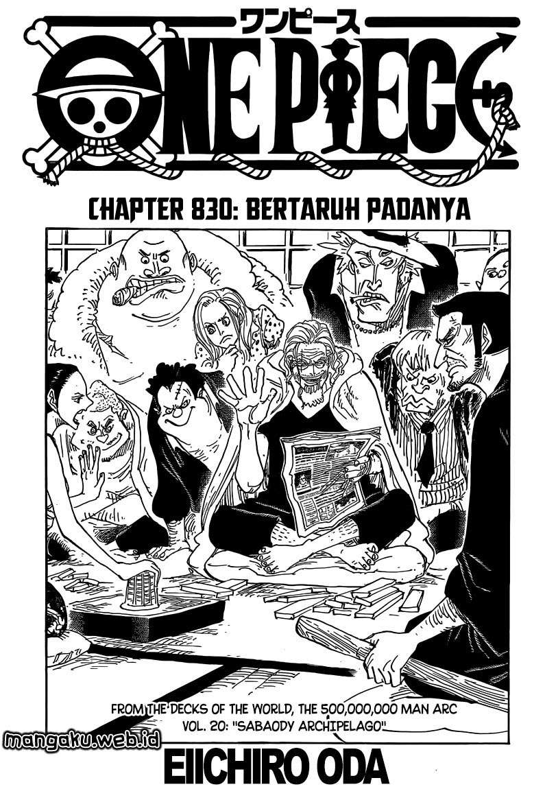 One Piece Chapter 830 - halaman 2
