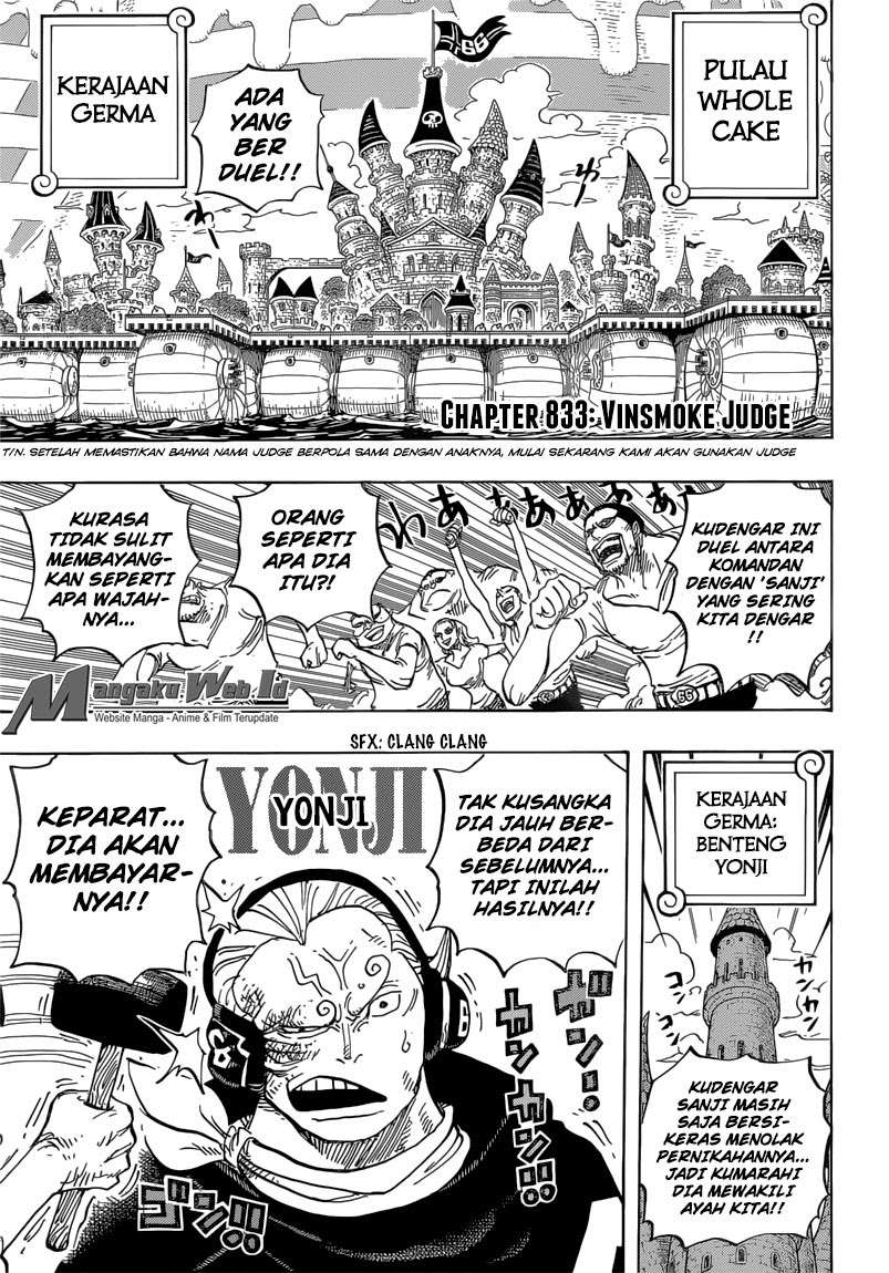 One Piece Chapter 833 - halaman 3