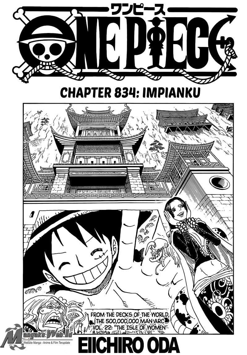 One Piece Chapter 834 - halaman 2