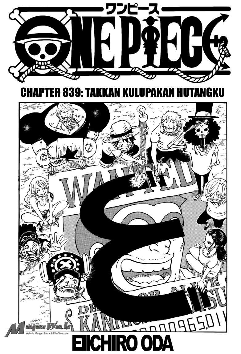 One Piece Chapter 839 - halaman 2