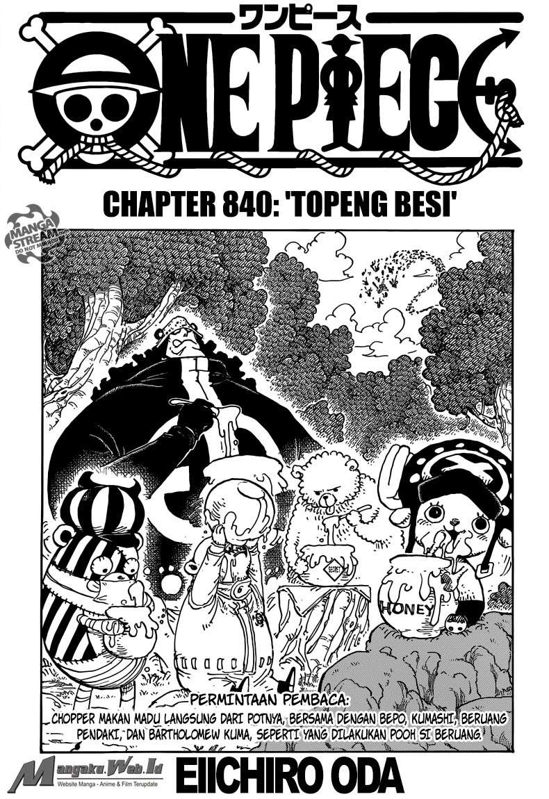 One Piece Chapter 840 - halaman 2