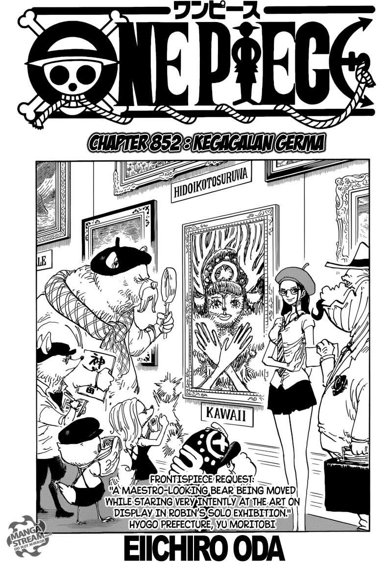 One Piece Chapter 852 - halaman 1
