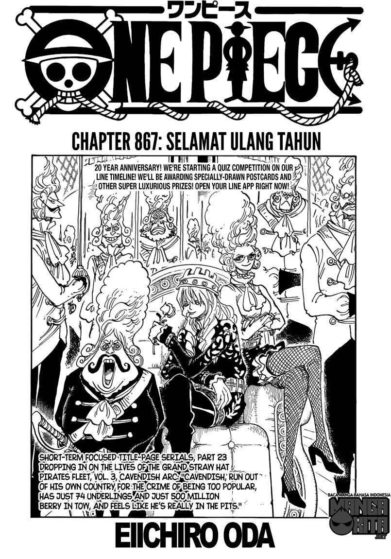 One Piece Chapter 867 - halaman 2