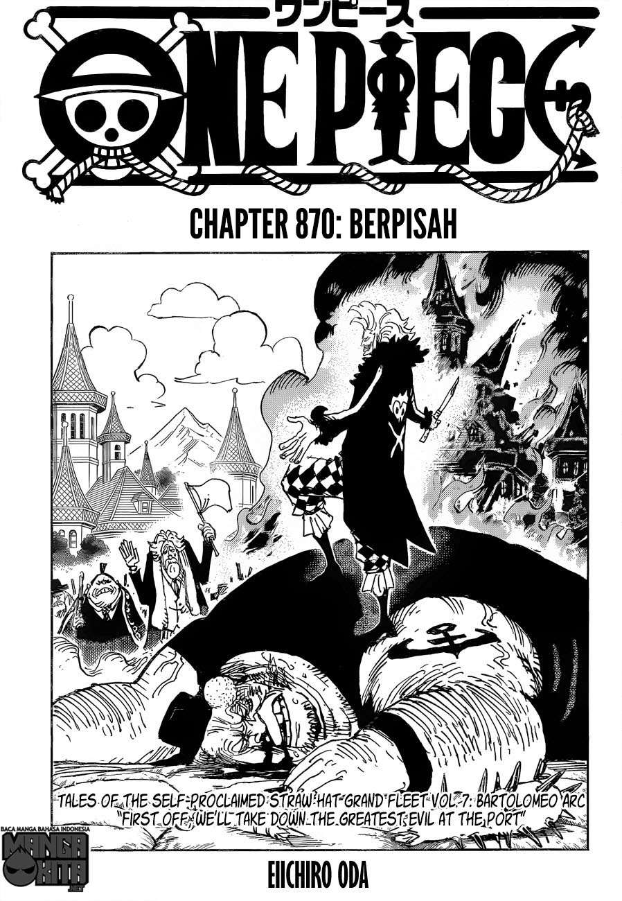 One Piece Chapter 870 - halaman 2